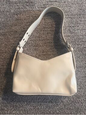 Forever 21 Cream Shoulder Bag with Curved Top Edge
